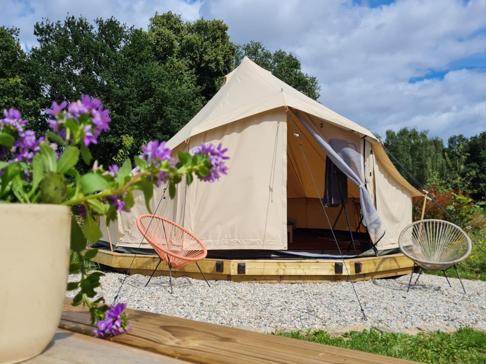 Bell Tent In Een Voedselbos Nederweert-Eind Extérieur photo
